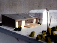 片流屋根の家/模型２