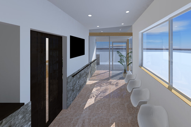 3D：藤本歯科医院の待合室